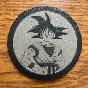 Dragon Ball Z Goku Laser Engraved Slate Coaster